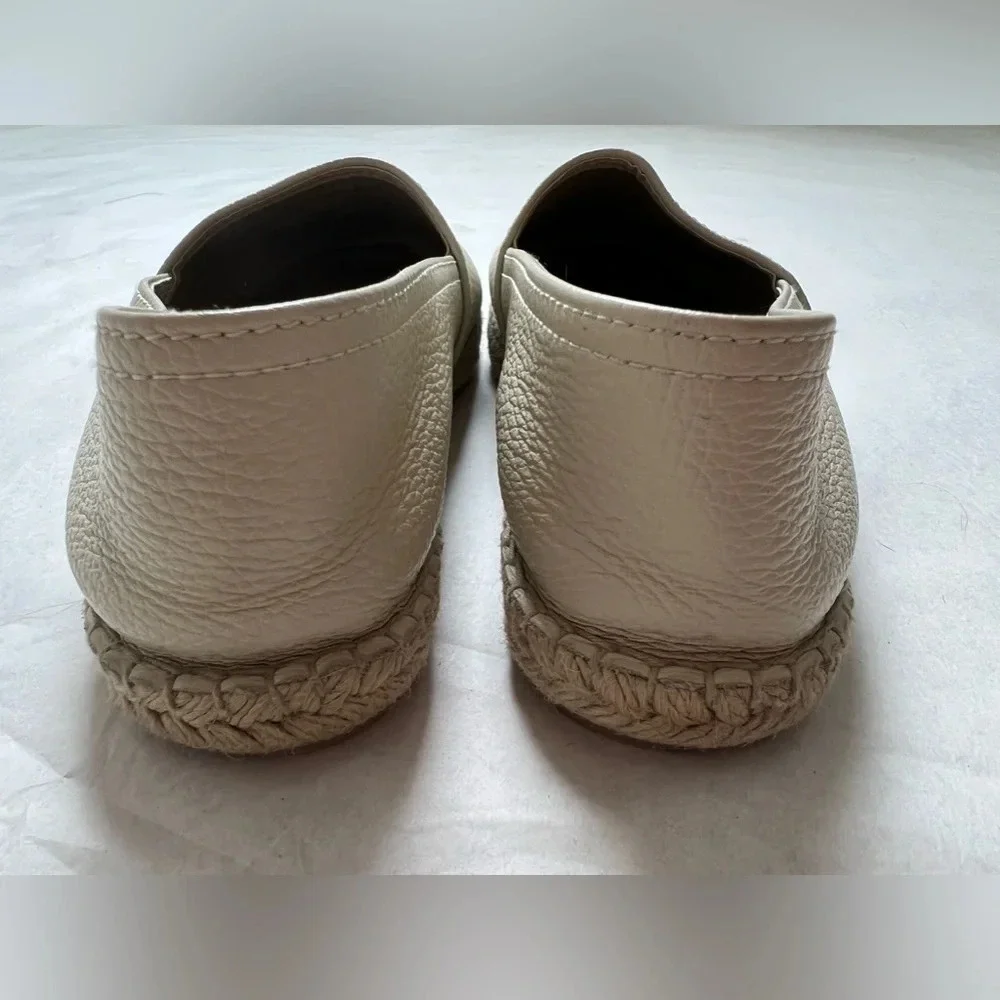 Maypol Selena Women's Nude Beige Pebbled Leather Espadrille Shoes Size EUR 39